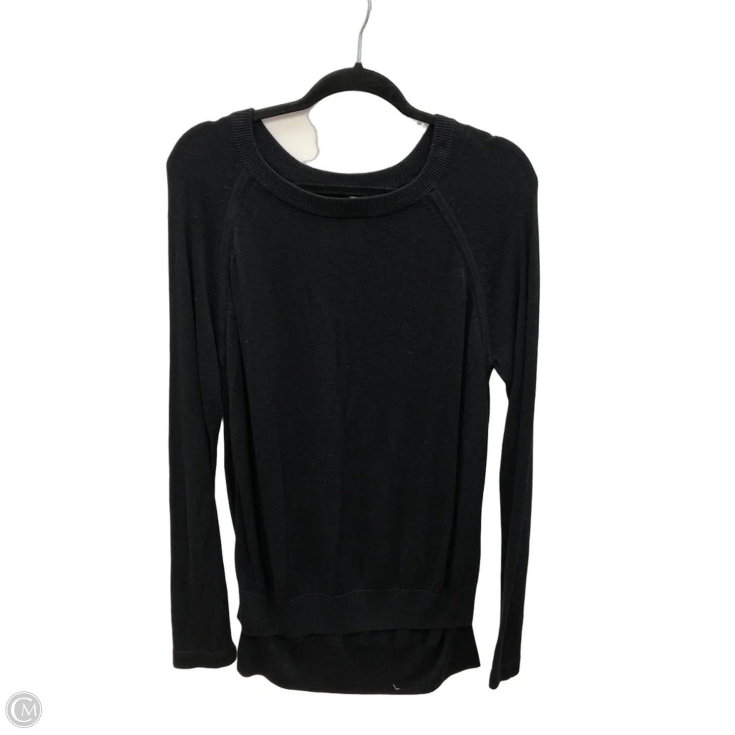 Athletic Top Long Sleeve Crewneck By Lululemon In Black, Size: 4