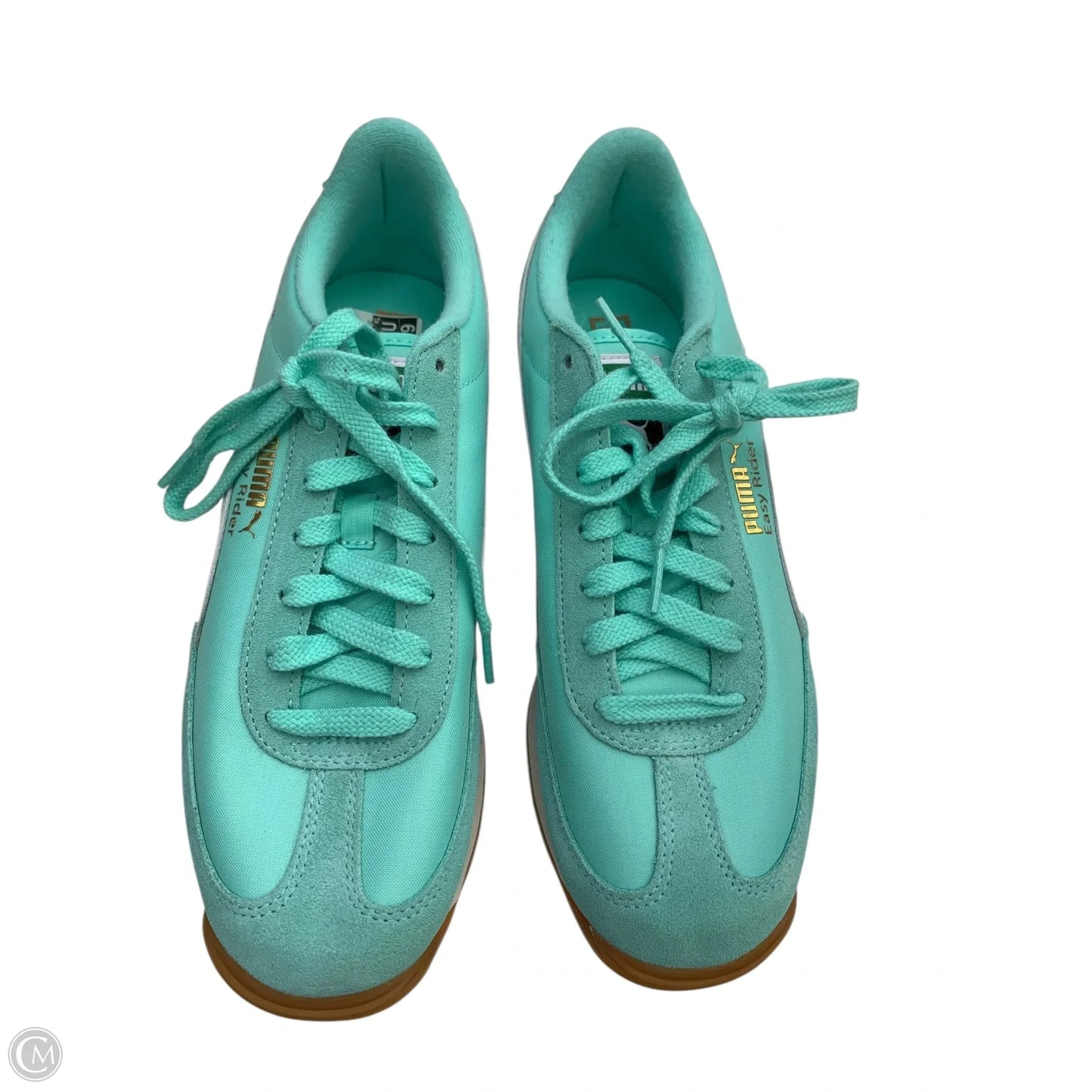 Shoes Sneakers By Puma In Teal, Size: 9