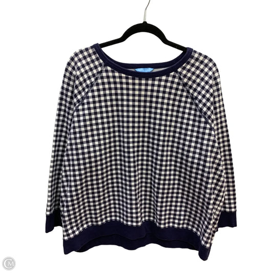 Sweatshirt Crewneck By Draper James In Navy, Size: 2x