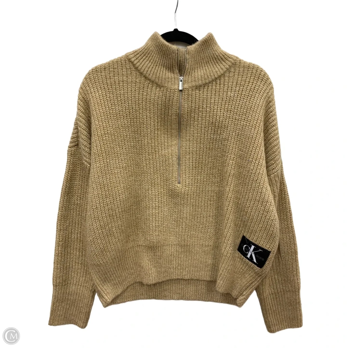 Sweater By Calvin Klein In Tan, Size: M