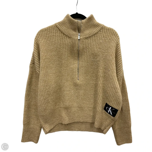 Sweater By Calvin Klein In Tan, Size: M