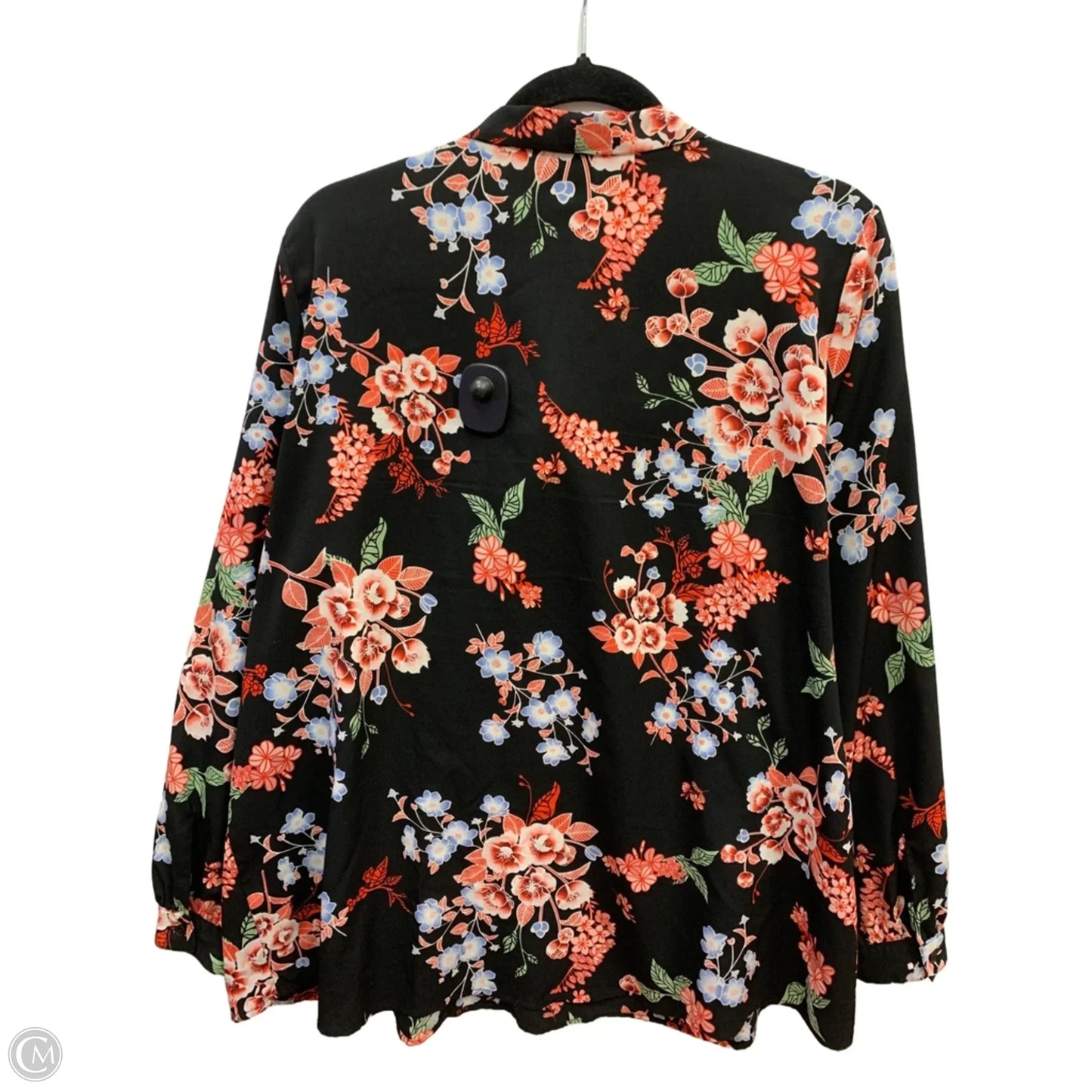 Blouse Long Sleeve By Lane Bryant In Black, Size: 1x