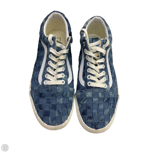 Shoes Sneakers Platform By Vans In Blue Denim, Size: 9