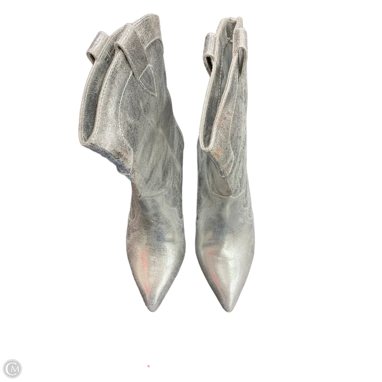 Boots Ankle Heels By Dolce Vita In Silver, Size: 6