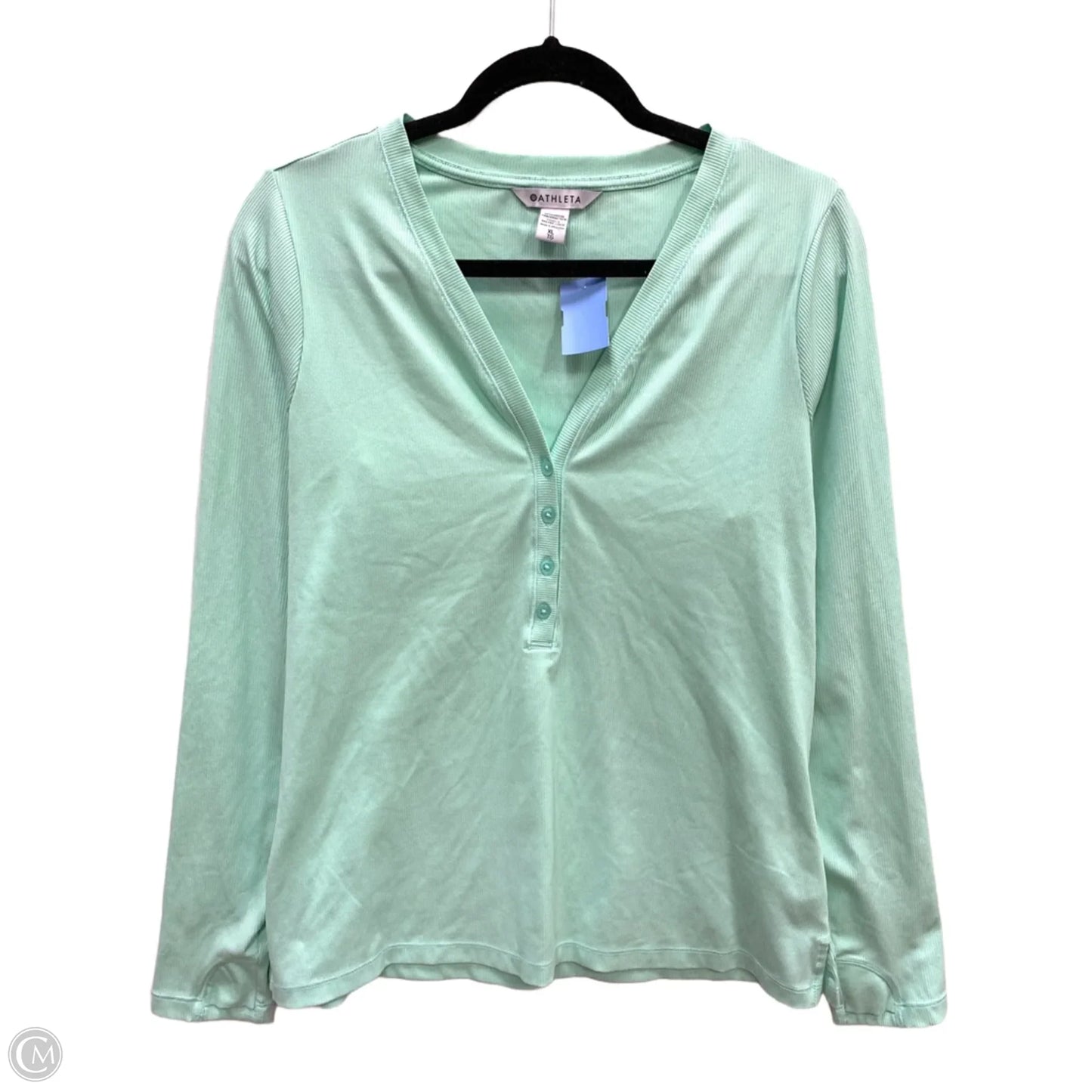 Top Long Sleeve By Athleta In Green, Size: Xl