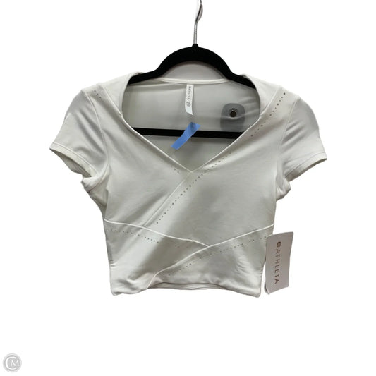 Athletic Top Short Sleeve By Athleta In White, Size: Xxs