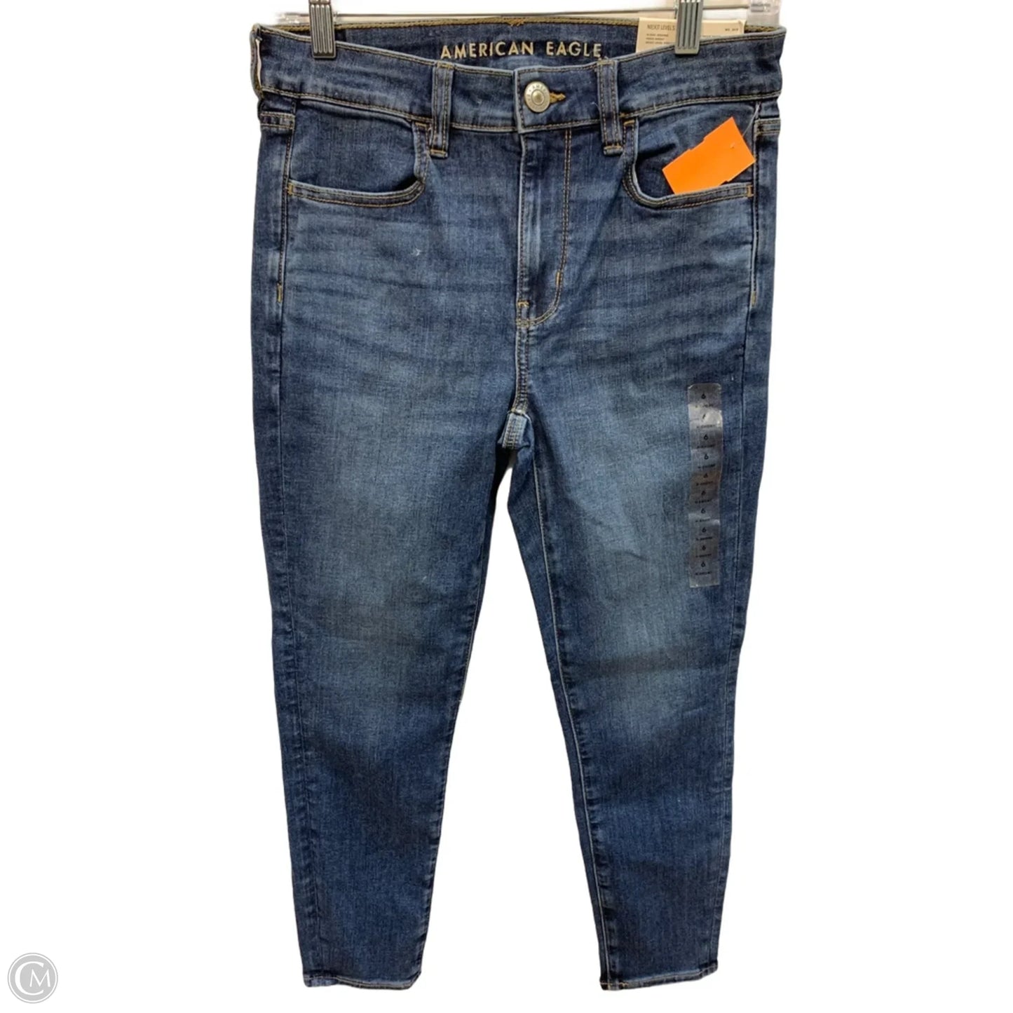 Jeans Skinny By American Eagle In Blue Denim, Size: 6