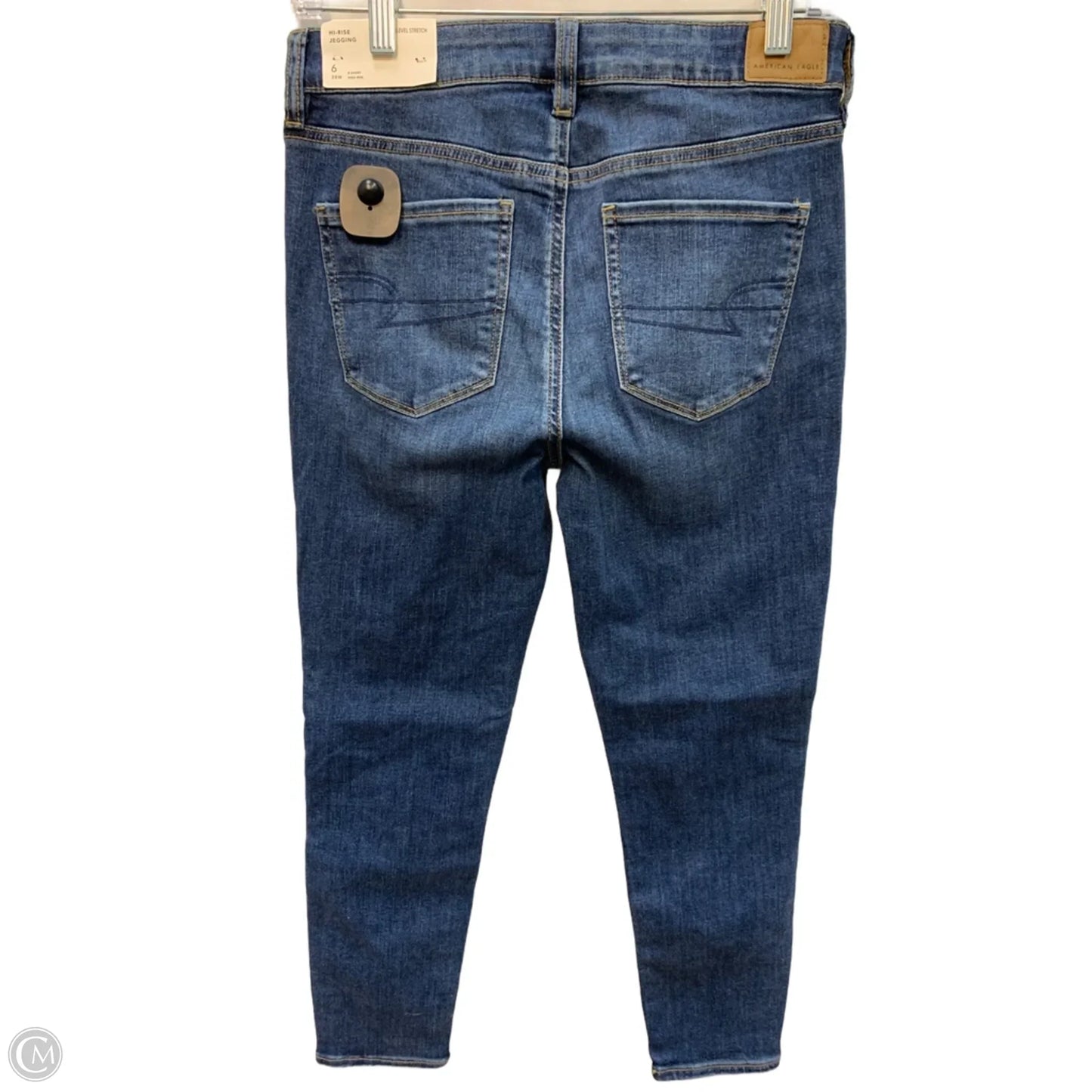 Jeans Skinny By American Eagle In Blue Denim, Size: 6