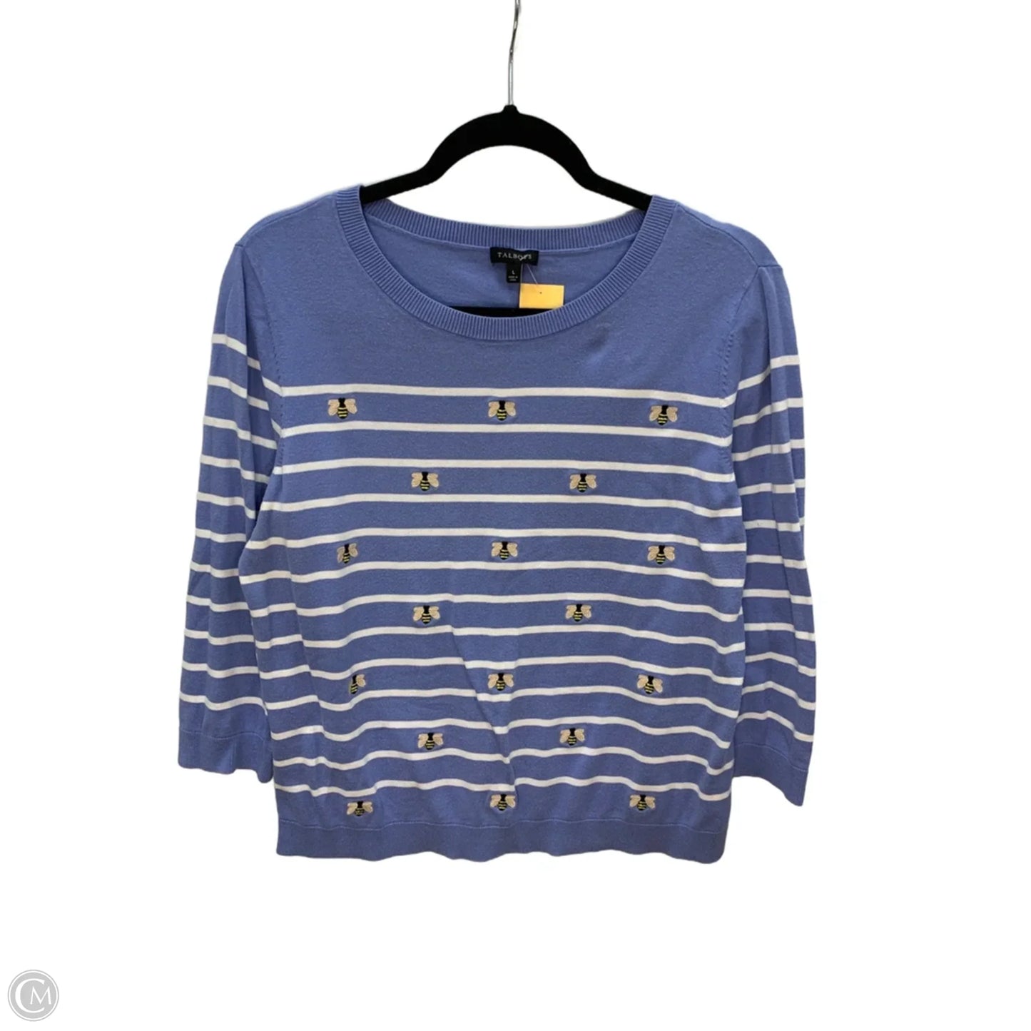 Sweater By Talbots In Striped Pattern, Size: L