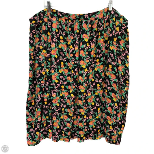 Skirt Mini & Short By Clothes Mentor In Floral Print, Size: Xxl