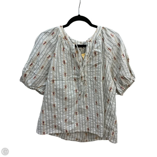 Top Short Sleeve By Loft In Striped Pattern, Size: Xl