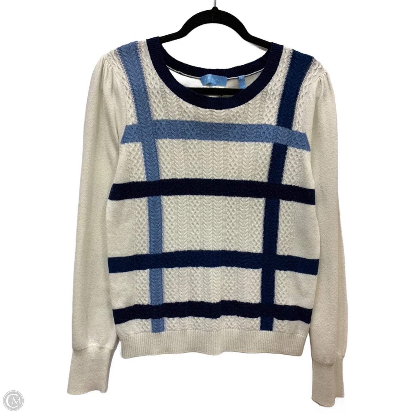 Sweater By Draper James In Blue & White, Size: S