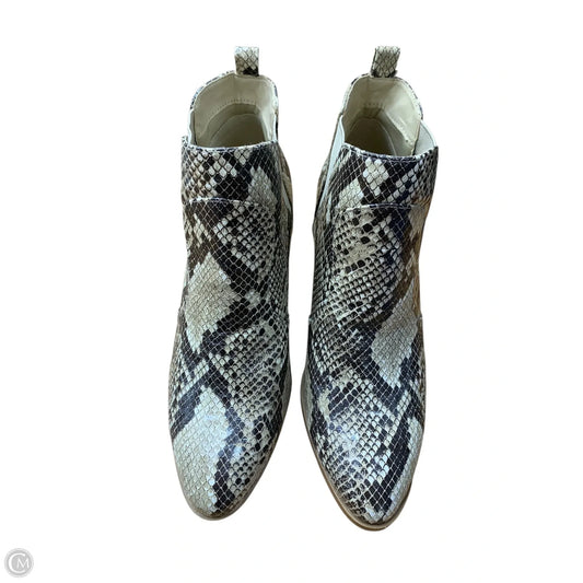Boots Ankle Heels By Altard State In Snakeskin Print, Size: 10