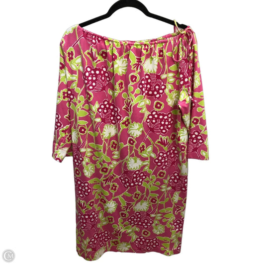 Dress Designer By Lilly Pulitzer In Green & Pink, Size: L