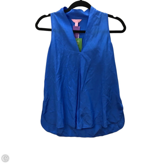 Tank Top Designer By Lilly Pulitzer In Blue, Size: Xxs