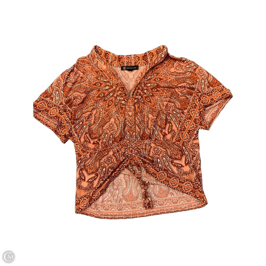 Top Short Sleeve By Inc In Paisley Print, Size: L