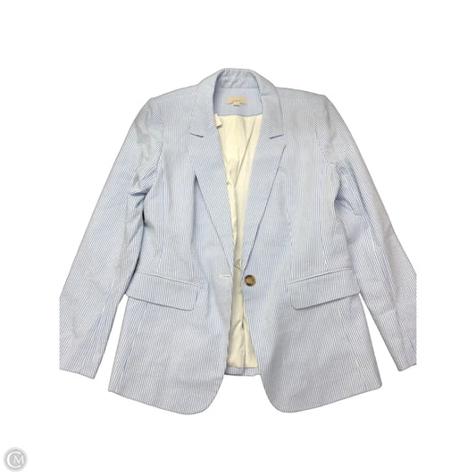 Blazer By Loft In Blue & White, Size: 10