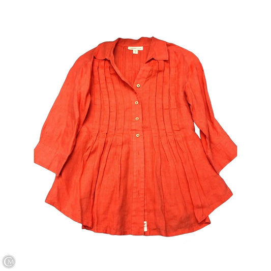 Top Long Sleeve By Coldwater Creek In Coral, Size: S
