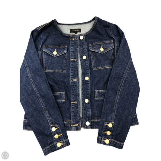 Jacket Denim By Talbots In Blue Denim, Size: M