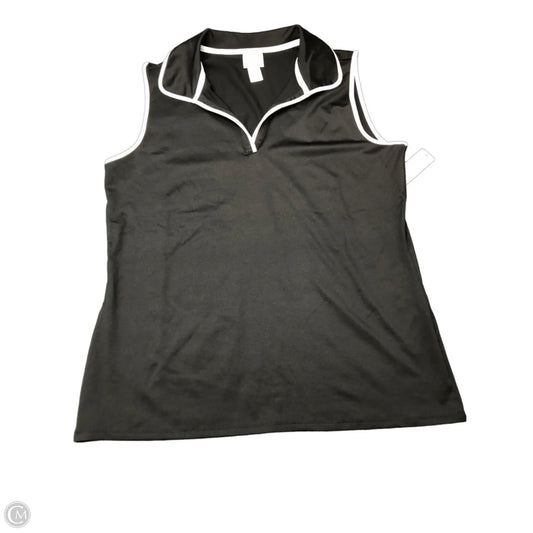 Athletic Top Short Sleeve By Chicos In Black, Size: 8