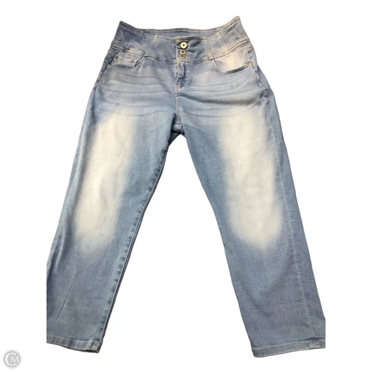 Jeans Cropped By No Boundaries In Blue Denim, Size: 18