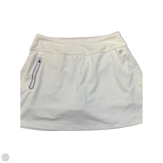 Athletic Skirt By Fila In White, Size: Xl