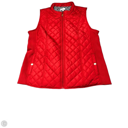 Vest Puffer & Quilted By Kim Rogers In Red, Size: L