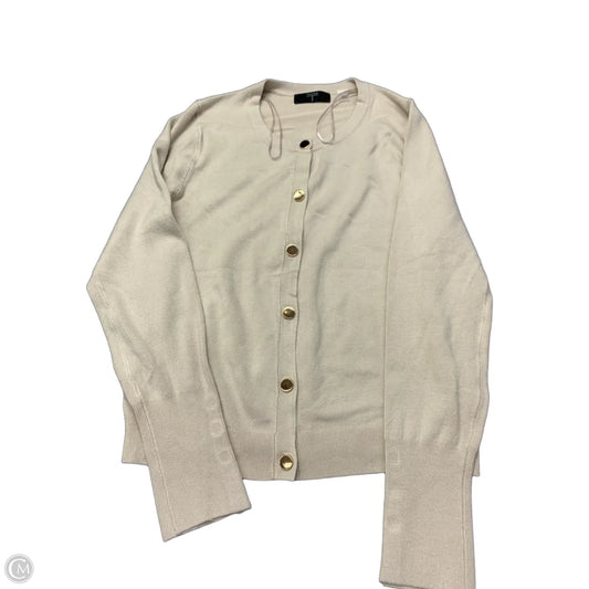 Sweater Cardigan By Tahari In Tan, Size: M