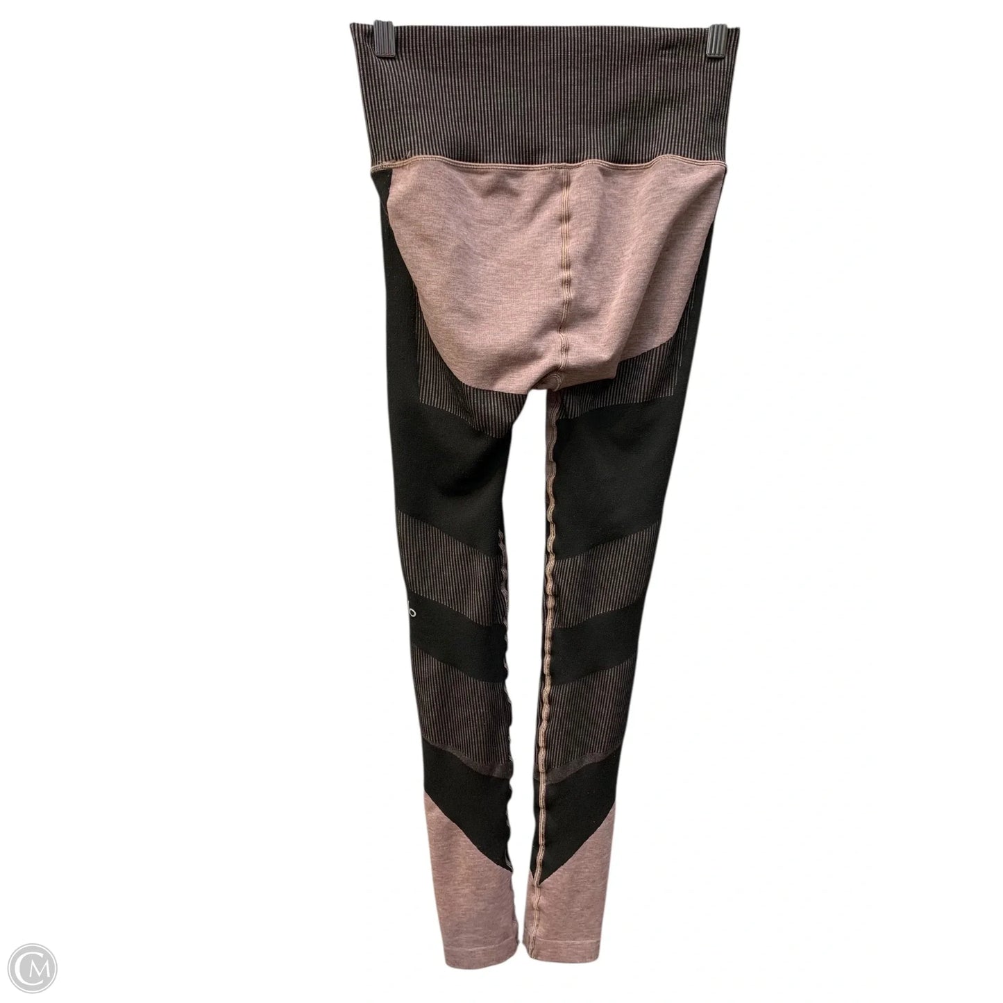 Athletic Leggings By Alo In Black & Purple, Size: M