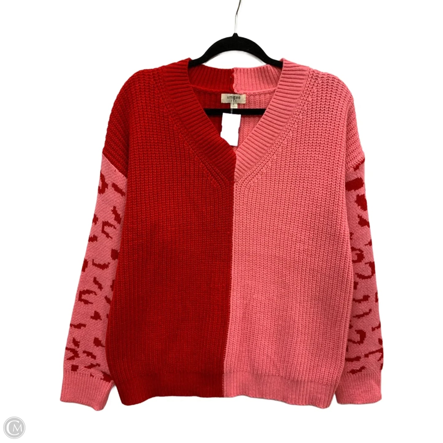Sweater By Umgee In Pink & Red, Size: L