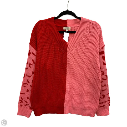 Sweater By Umgee In Pink & Red, Size: L