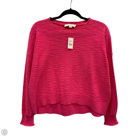 Sweater By Loft In Pink, Size: L