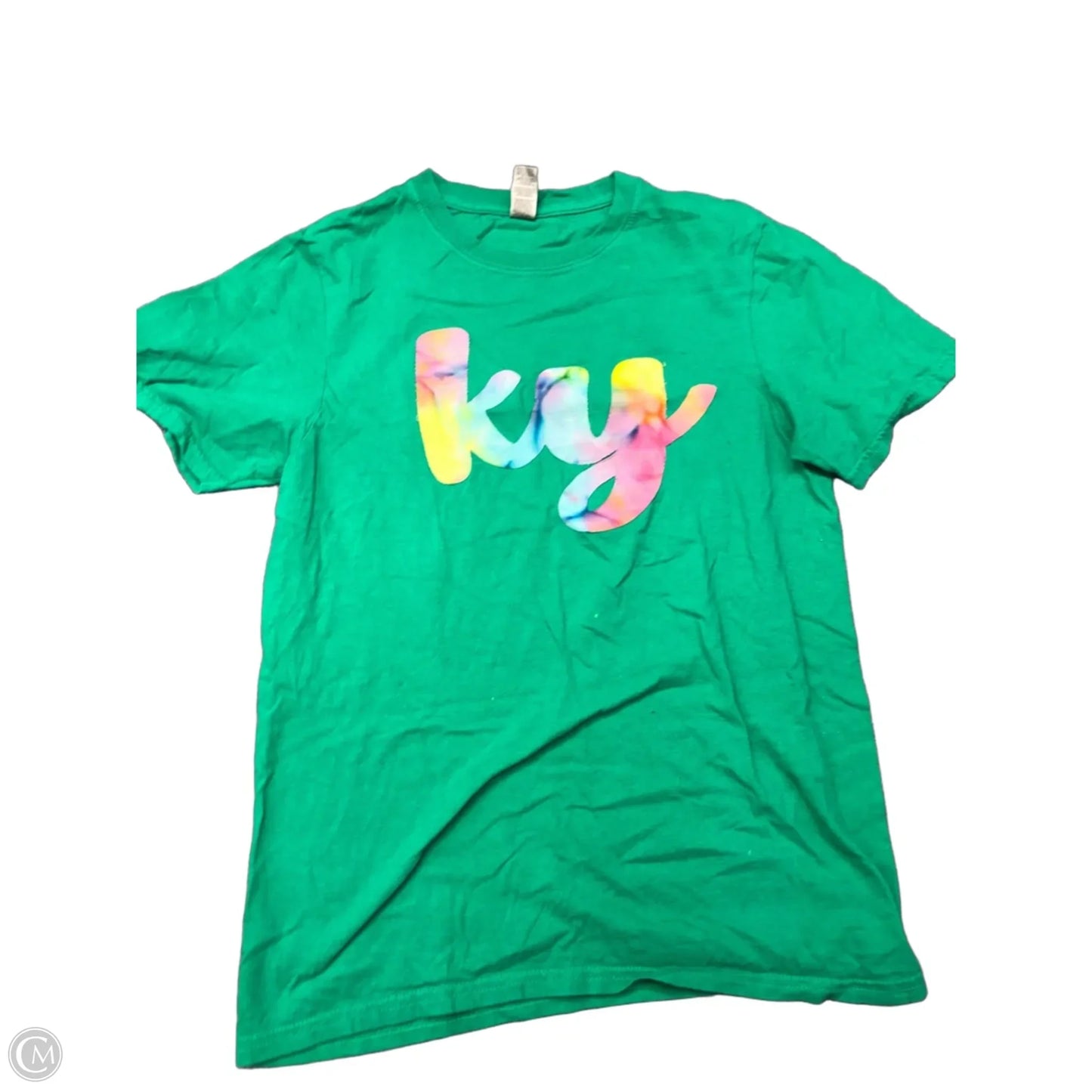Top Short Sleeve By Gildan In Green, Size: S