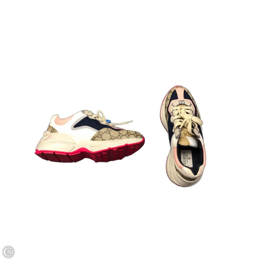 Shoes Luxury Designer By Gucci In Multi-colored, Size: 6.5