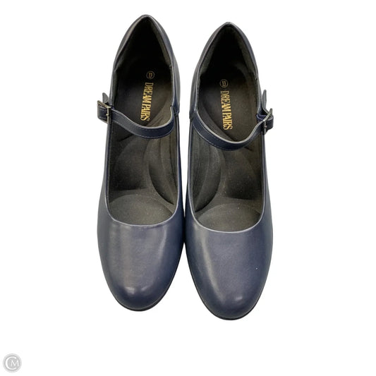 Shoes Heels Block By Dream Pairs In Navy, Size: 11