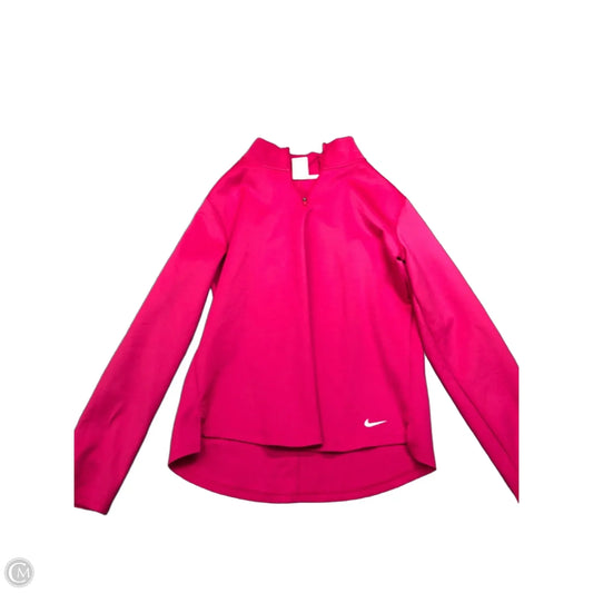 Athletic Sweatshirt Collar By Nike In Pink, Size: L
