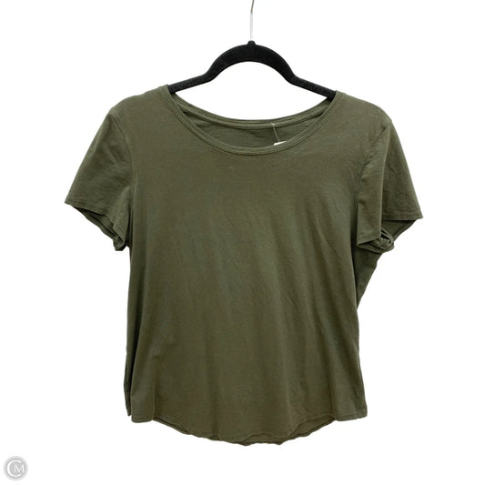 Athletic Top Short Sleeve By Lululemon In Green, Size: S