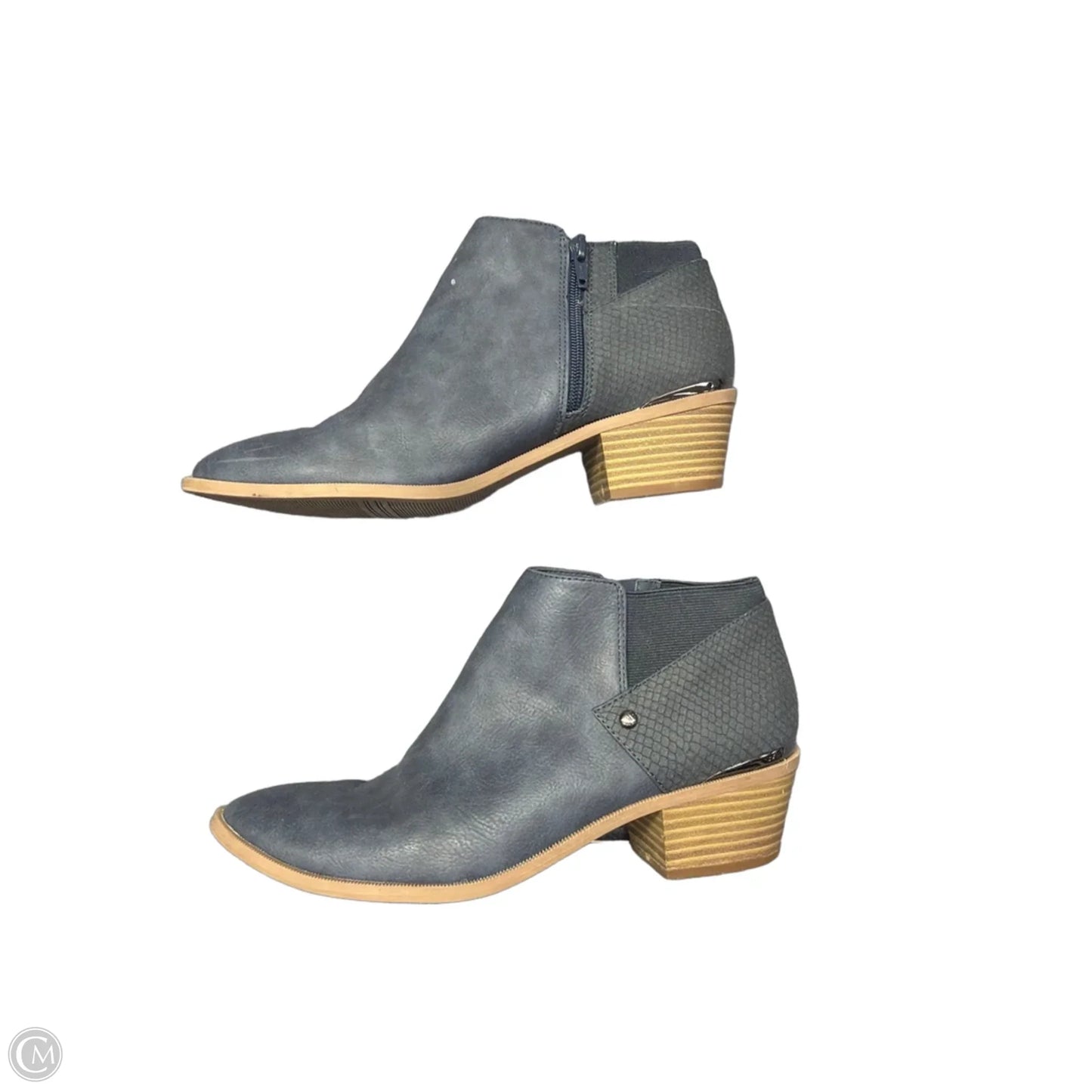 Boots Ankle Heels By Simply Vera In Blue, Size: 10