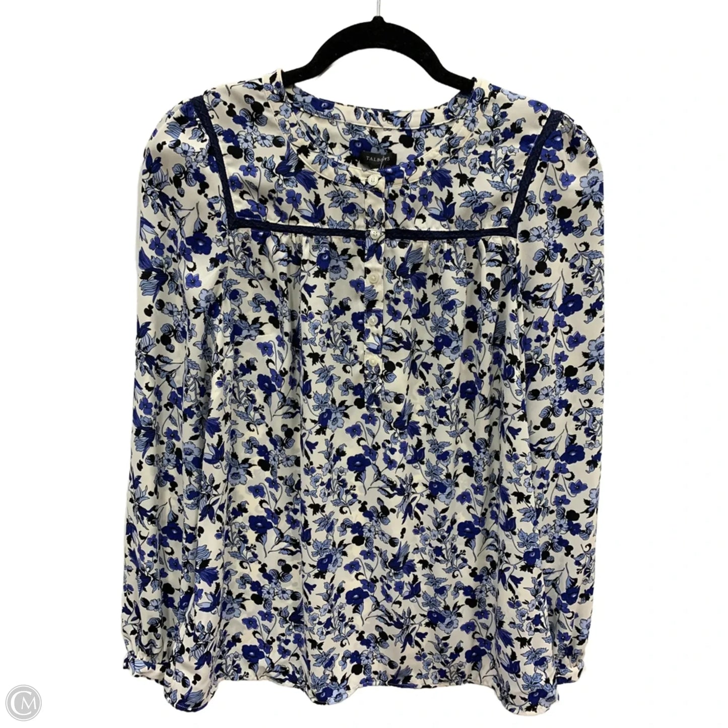 Blouse Long Sleeve By Talbots In Blue, Size: M