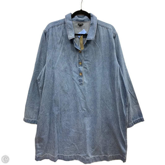 Dress Casual Midi By J. Crew In Blue Denim, Size: 2x