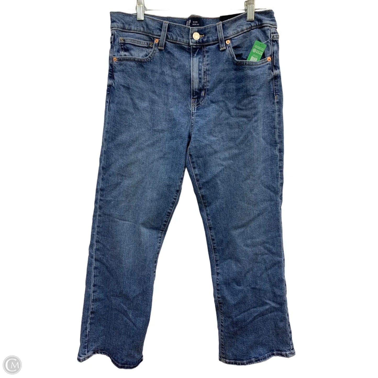 Jeans Straight By Gap In Blue Denim, Size: 12