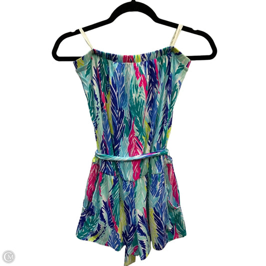 Romper Designer By Lilly Pulitzer In Blue & Pink, Size: Xs