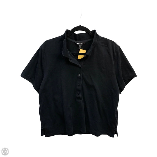 Top Short Sleeve By Athleta In Black, Size: Xl