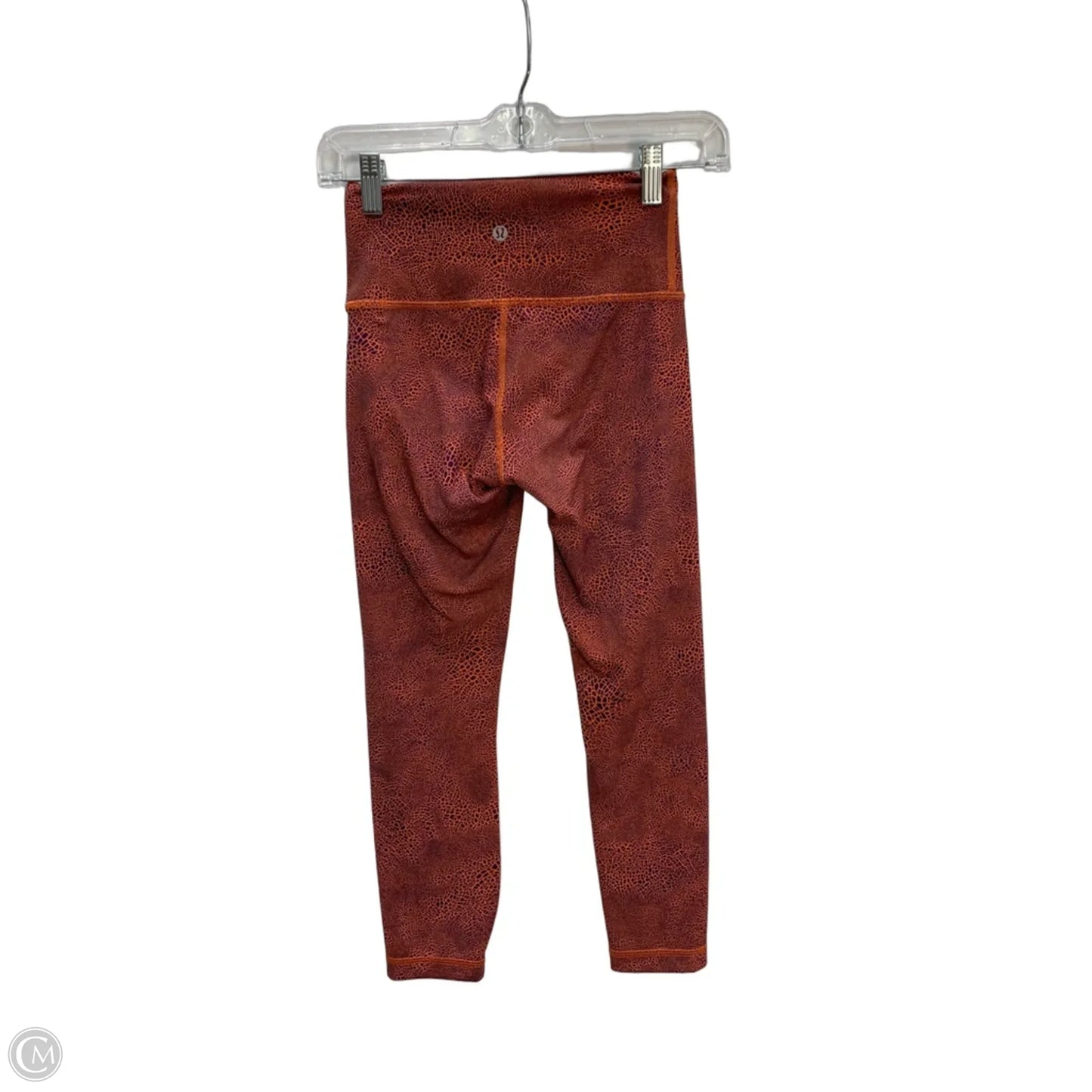 Athletic Leggings By Lululemon In Orange, Size: 4