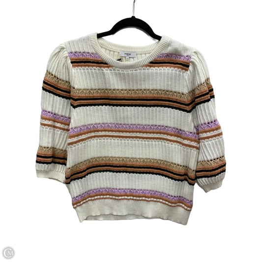 Sweater By Clothes Mentor In Cream & Tan, Size: M