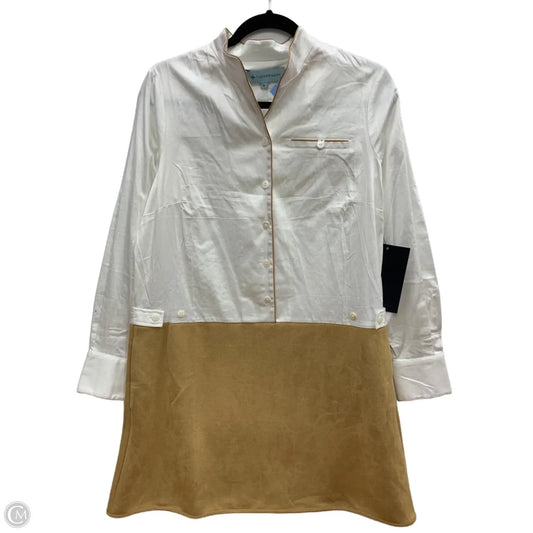 Dress Casual Short By Tuckernuck In Tan & White, Size: M