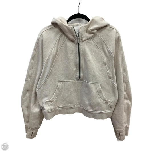 Athletic Sweatshirt Hoodie By Lululemon In Cream, Size: Xl