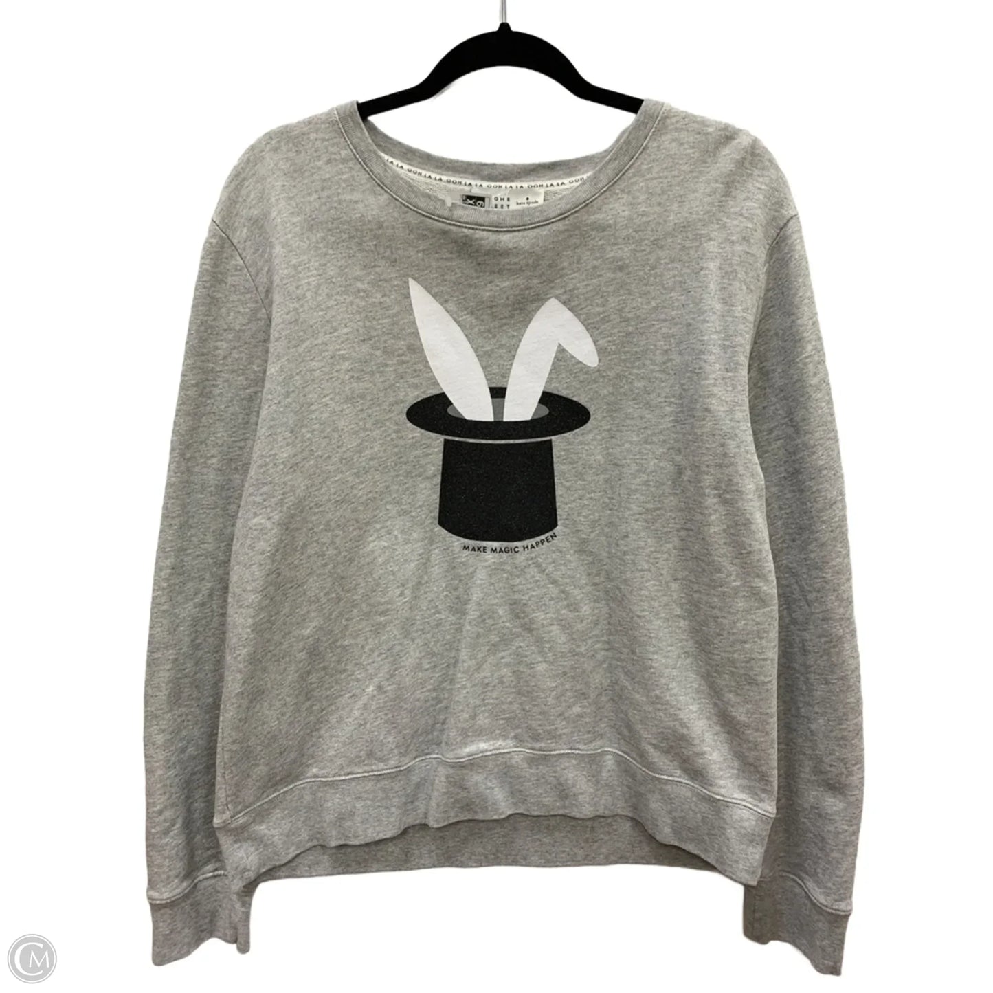 Sweatshirt Designer By Kate Spade In Grey, Size: L