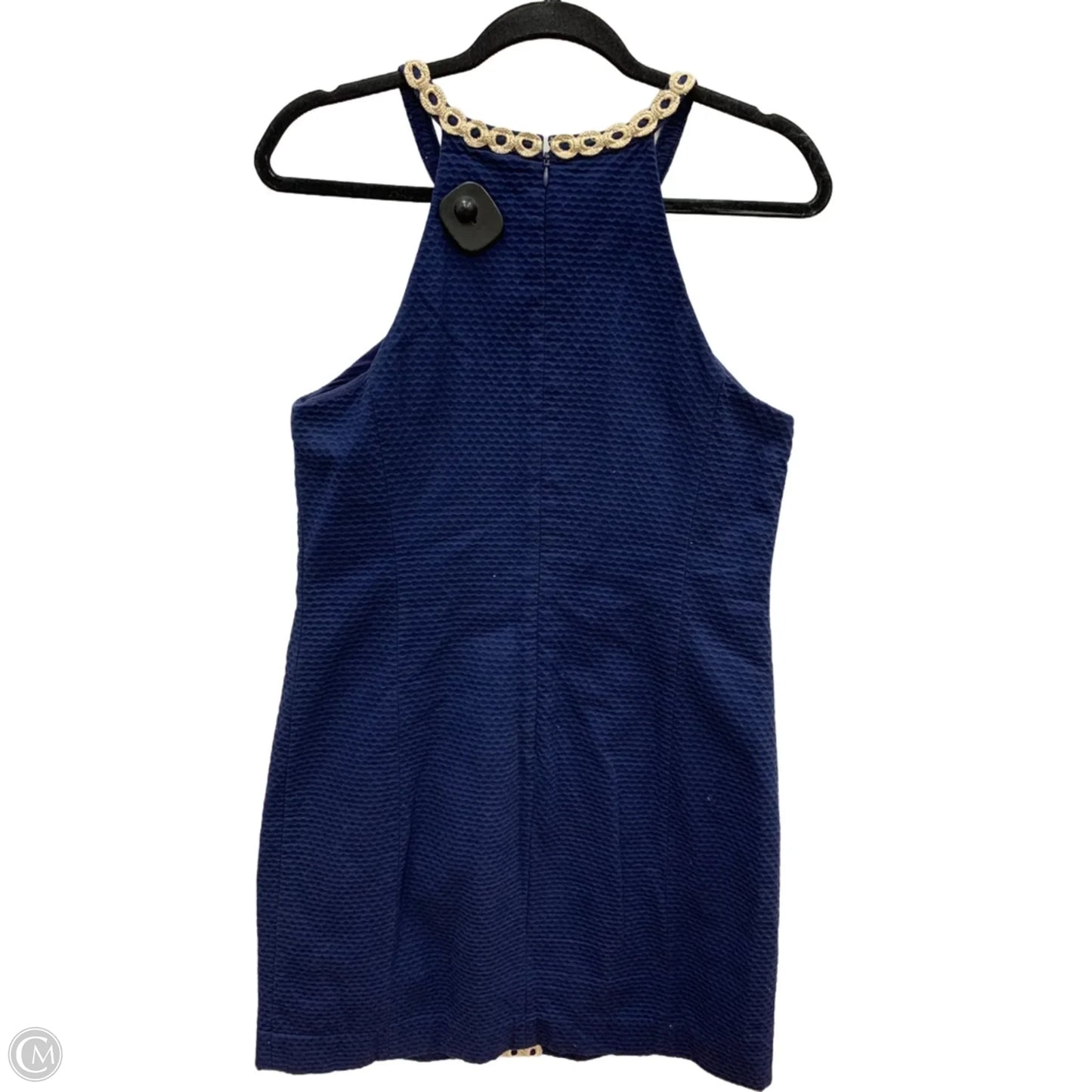 Dress Designer By Lilly Pulitzer In Blue & Gold, Size: 8