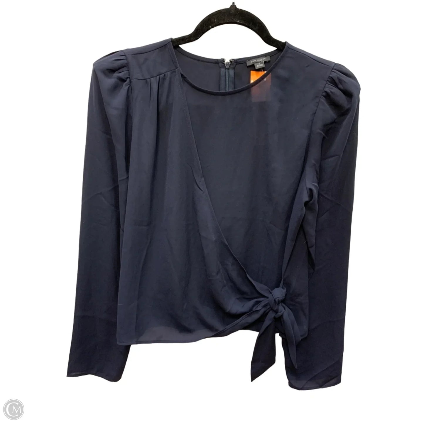 Blouse Long Sleeve By Ann Taylor In Blue, Size: S